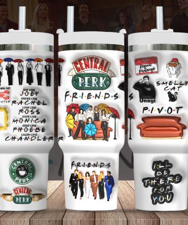 Friends Tv Series Custom Stanley Quencher 40Oz Stainless Steel Tumbler With Handle