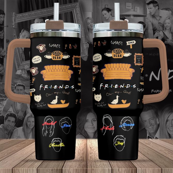 Friends Tv Series Custom Stanley Quencher 40Oz Stainless Steel Tumbler With Handle