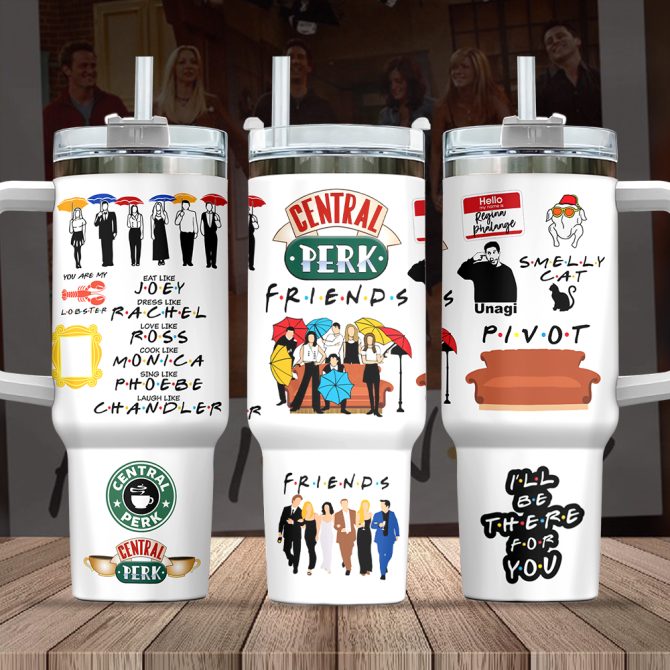 Friends Tv Series Custom Stanley Quencher 40Oz Stainless Steel Tumbler With Handle