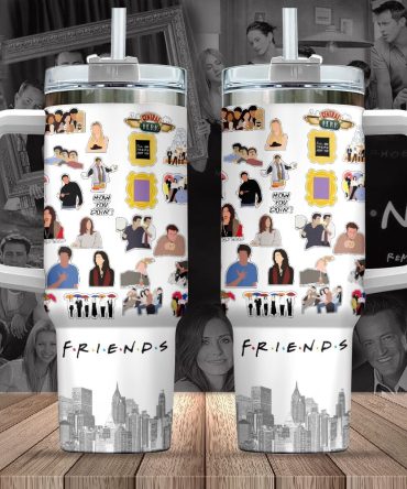 Friends Tv Series Custom Stanley Quencher 40Oz Stainless Steel Tumbler With Handle