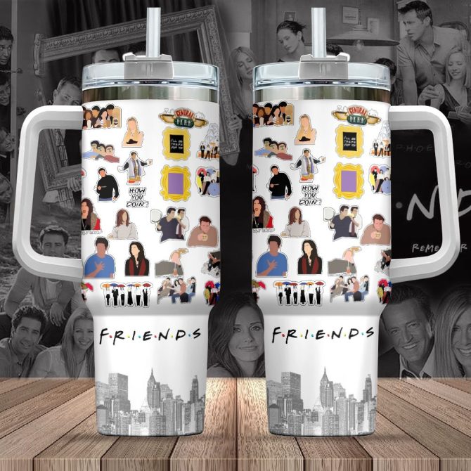 Friends Tv Series Custom Stanley Quencher 40Oz Stainless Steel Tumbler With Handle