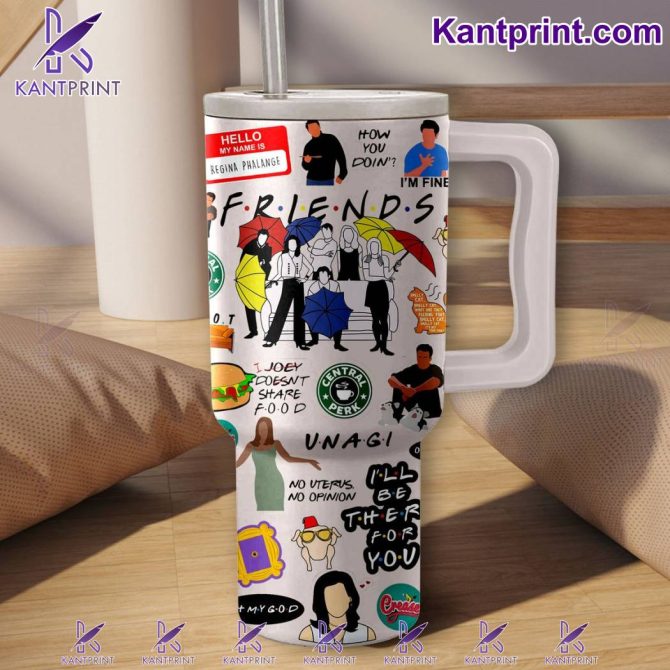 Friends Tv Series Custom Stanley Quencher 40Oz Stainless Steel Tumbler With Handle - Image 2