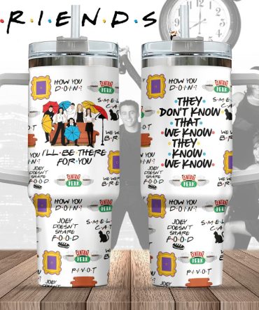 Friends Tv Series Custom Stanley Quencher 40Oz Stainless Steel Tumbler With Handle