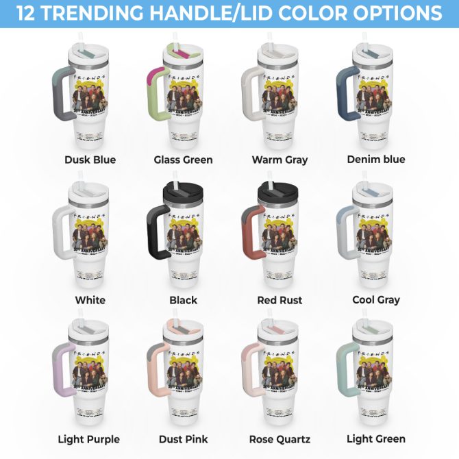 Friends Tv Series Custom Stanley Quencher 40Oz Stainless Steel Tumbler With Handle - Image 4