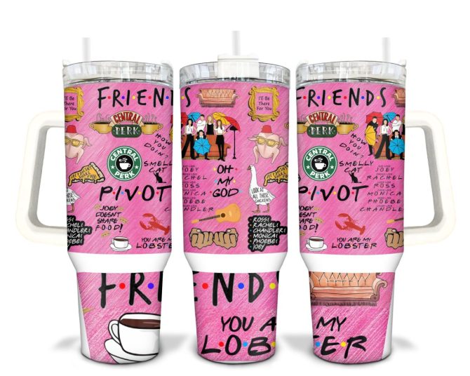 Friends Tv Series Custom Stanley Quencher 40Oz Stainless Steel Tumbler With Handle