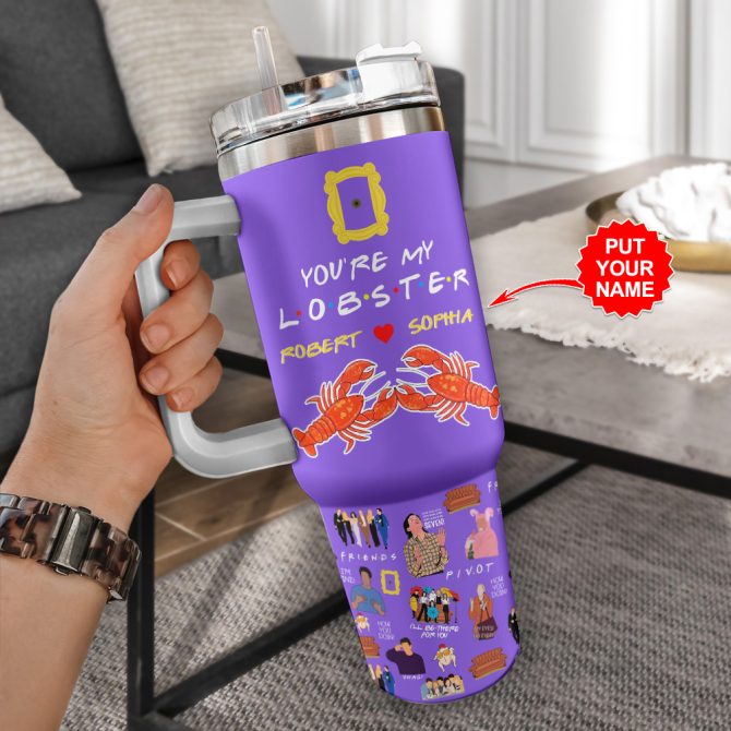 Friends Tv Series Custom Stanley Quencher 40Oz Stainless Steel Tumbler With Handle - Image 2