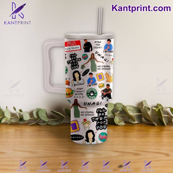 Friends Tv Series Custom Stanley Quencher 40Oz Stainless Steel Tumbler With Handle - Image 3