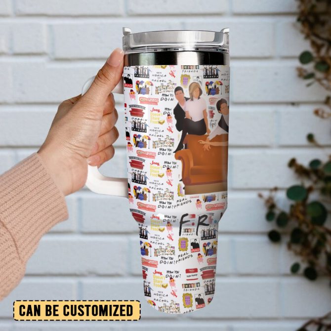 Friends Tv Series Custom Stanley Quencher 40Oz Stainless Steel Tumbler With Handle - Image 3