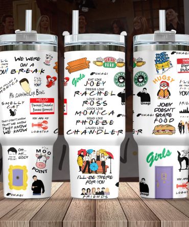 Friends Tv Series Custom Stanley Quencher 40Oz Stainless Steel Tumbler With Handle