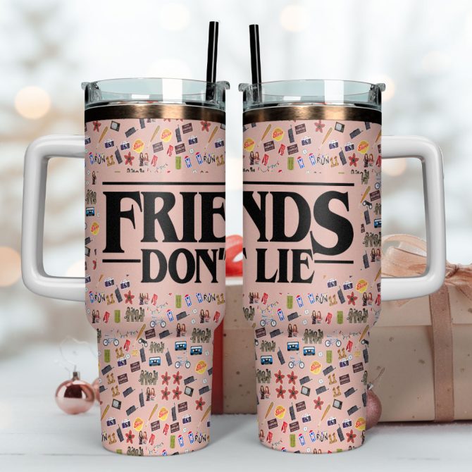 Friends Tv Series Custom Stanley Quencher 40Oz Stainless Steel Tumbler With Handle - Image 4
