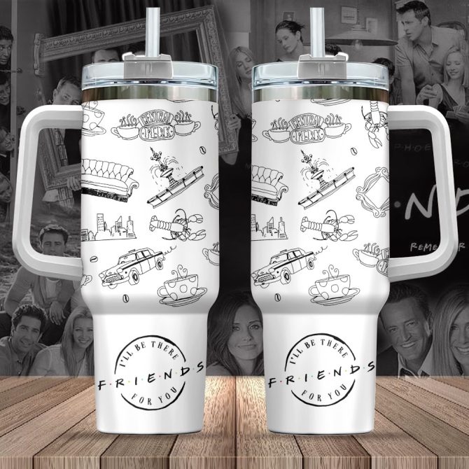 Friends Tv Series Custom Stanley Quencher 40Oz Stainless Steel Tumbler With Handle