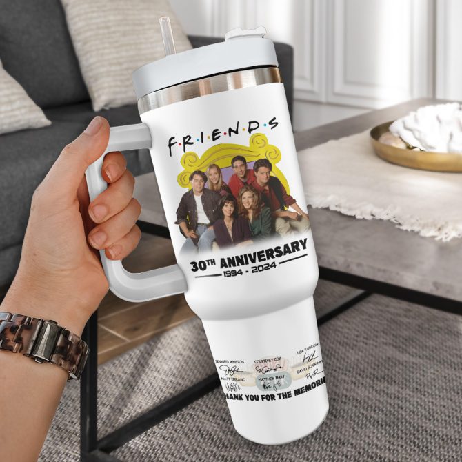 Friends Tv Series Custom Stanley Quencher 40Oz Stainless Steel Tumbler With Handle - Image 2