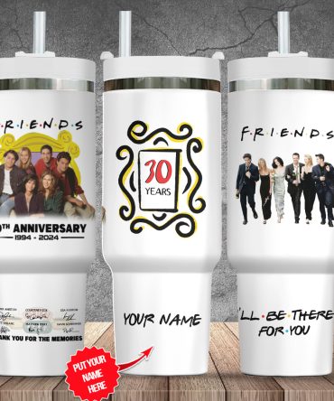 Friends Tv Series Custom Stanley Quencher 40Oz Stainless Steel Tumbler With Handle