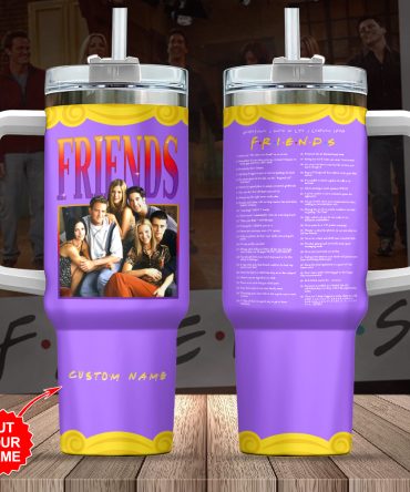 Friends Tv Series Custom Stanley Quencher 40Oz Stainless Steel Tumbler With Handle
