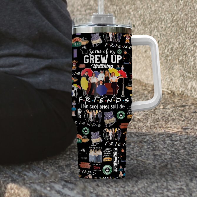 Friends Tv Series Custom Stanley Quencher 40Oz Stainless Steel Tumbler With Handle - Image 2