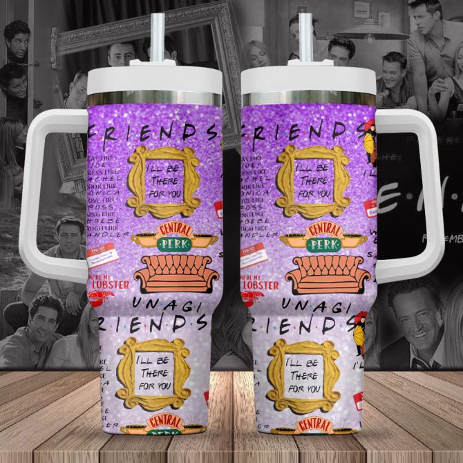 Friends Tv Series Custom Stanley Quencher 40Oz Stainless Steel Tumbler With Handle