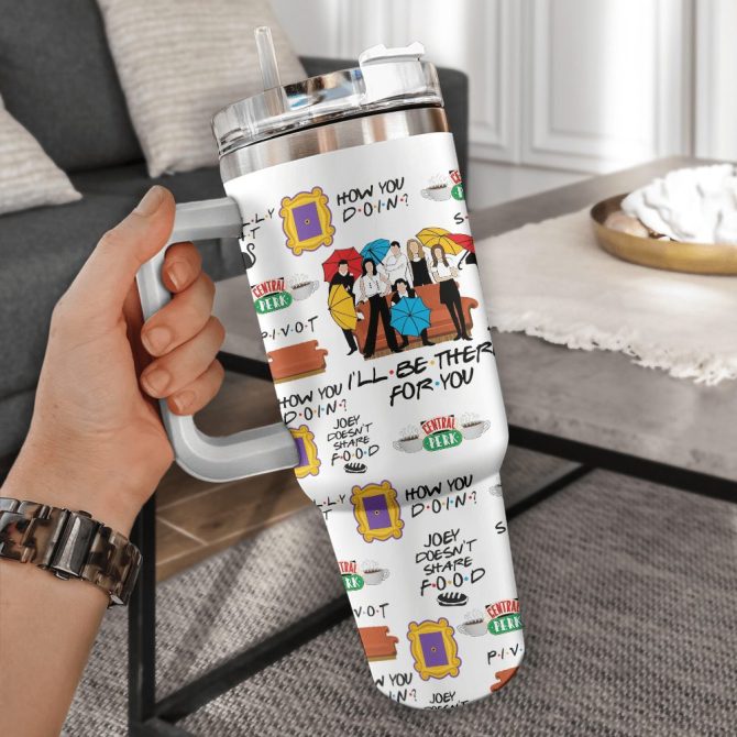 Friends Tv Series Custom Stanley Quencher 40Oz Stainless Steel Tumbler With Handle - Image 2