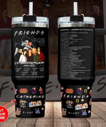 Friends Tv Series Custom Stanley Quencher 40Oz Stainless Steel Tumbler With Handle