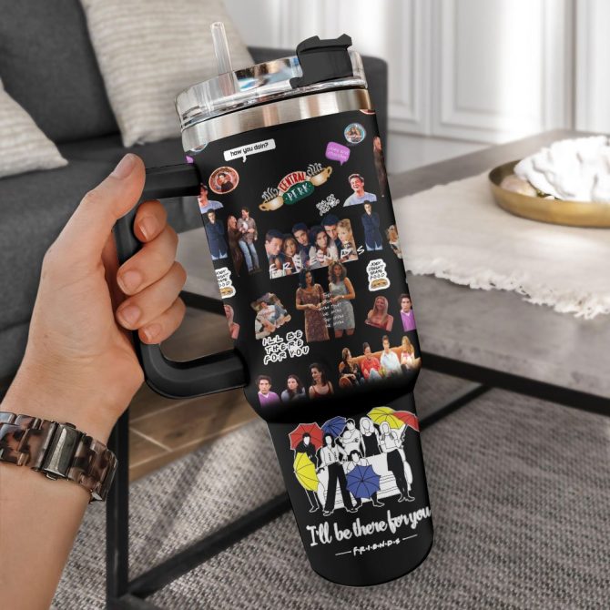 Friends Tv Series Custom Stanley Quencher 40Oz Stainless Steel Tumbler With Handle - Image 3