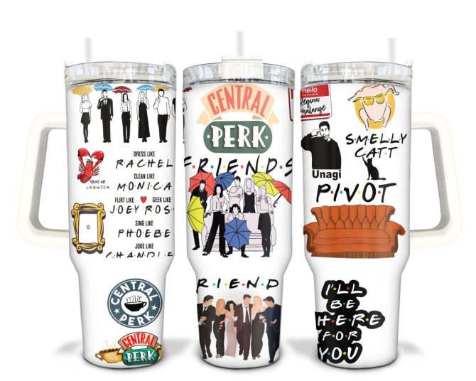 Friends Tv Series Custom Stanley Quencher 40Oz Stainless Steel