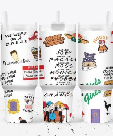 Friends Umbrella Tv Series Custom Stanley Quencher 40Oz Stainless Steel Tumbler With Handle