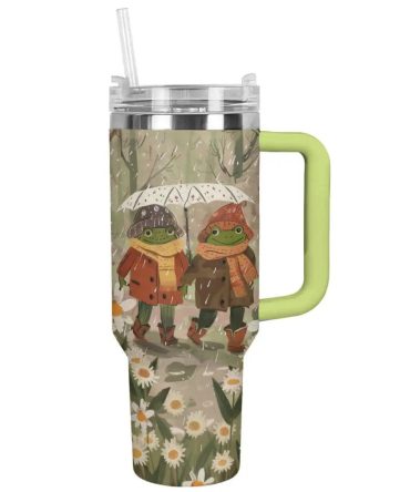 Frog Duo Custom Stanley Quencher 40Oz Stainless Steel Tumbler With Handle