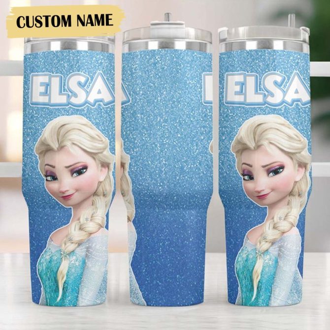 Frozen Cartoon Custom Stanley Quencher 40Oz Stainless Steel Tumbler