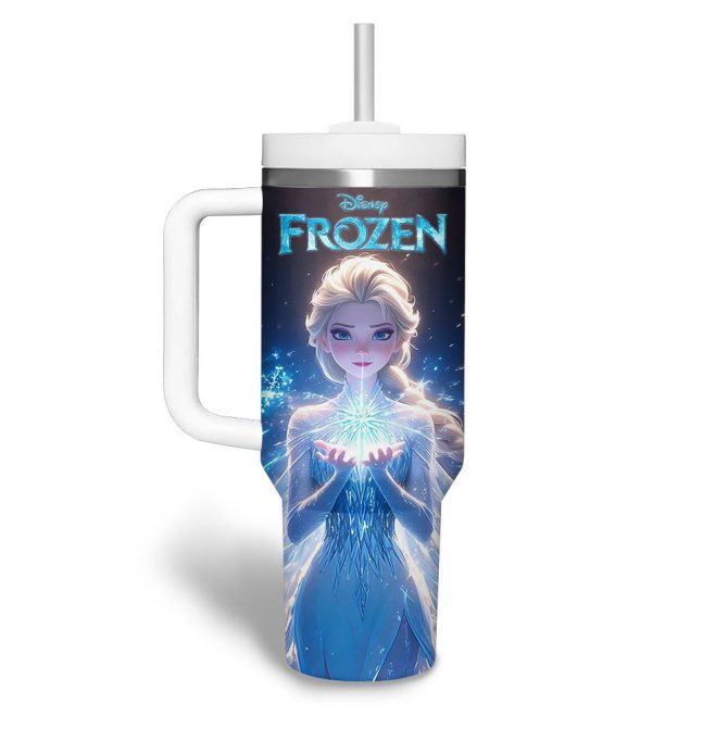 Frozen Cartoon Custom Stanley Quencher 40Oz Stainless Steel Tumbler With Handle - Image 2