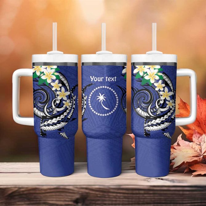 Fsm Chuuk State Polynesian Shark Tattoo Custom Stanley Quencher 40Oz Stainless Steel Tumbler With Handle - Image 4