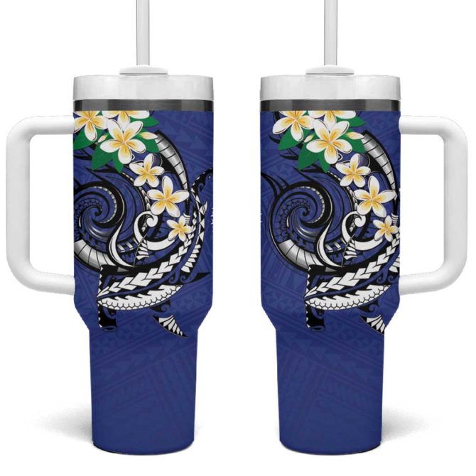 Fsm Chuuk State Polynesian Shark Tattoo Custom Stanley Quencher 40Oz Stainless Steel Tumbler With Handle