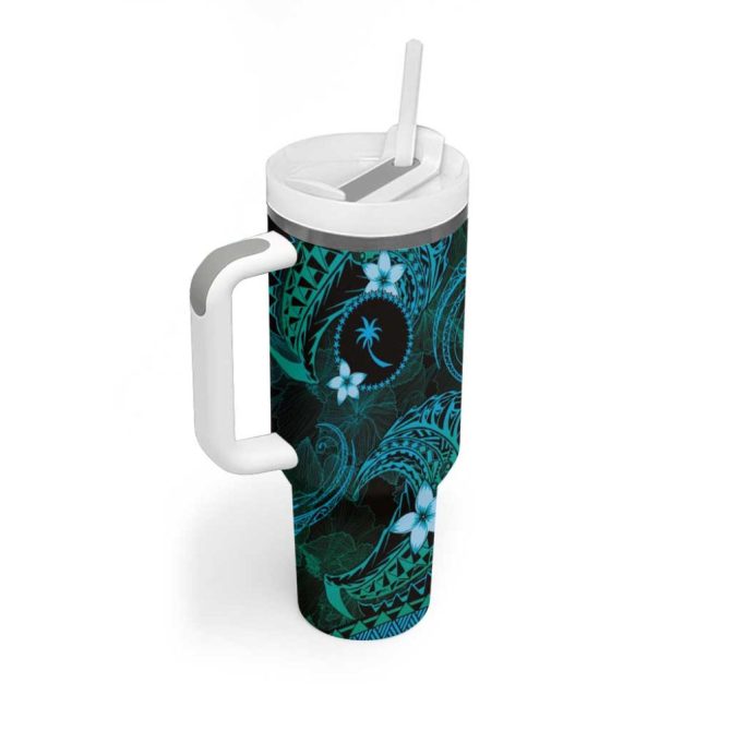 Fsm Chuuk State Tribal Ocean Custom Stanley Quencher 40Oz Stainless Steel Tumbler With Handle - Image 2