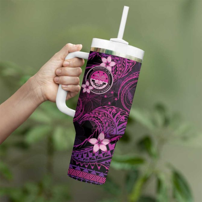Fsm Culture Day Tribal Pink Custom Stanley Quencher 40Oz Stainless Steel Tumbler With Handle - Image 3