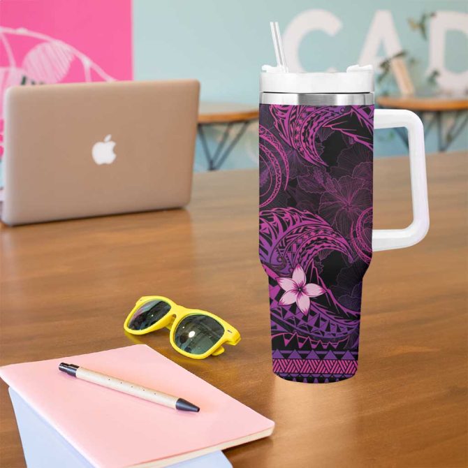 Fsm Culture Day Tribal Pink Custom Stanley Quencher 40Oz Stainless Steel Tumbler With Handle - Image 5