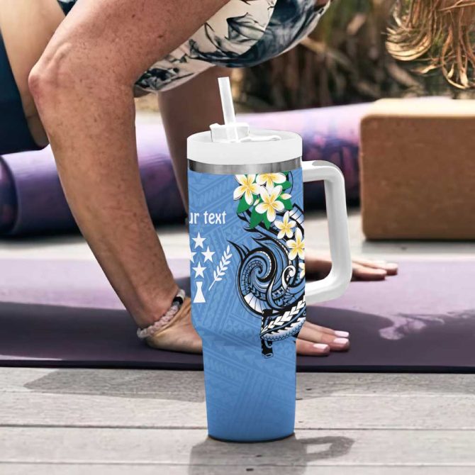 Fsm Kosrae Polynesian Shark Tattoo Custom Stanley Quencher 40Oz Stainless Steel Tumbler With Handle - Image 6