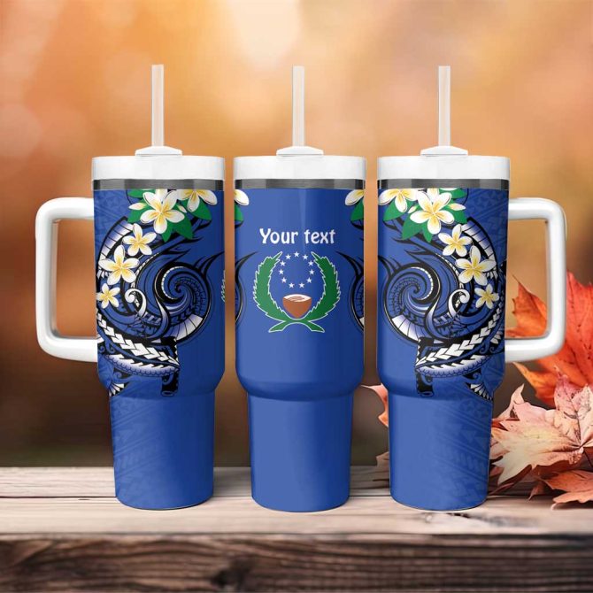 Fsm Pohnpei Polynesian Shark Tattoo Custom Stanley Quencher 40Oz Stainless Steel Tumbler With Handle - Image 4