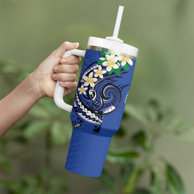 Fsm Pohnpei Polynesian Shark Tattoo Custom Stanley Quencher 40Oz Stainless Steel Tumbler With Handle - Image 3