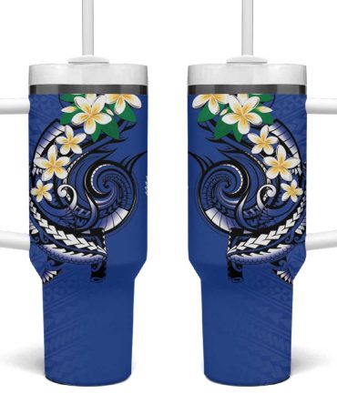 Fsm Pohnpei Polynesian Shark Tattoo Custom Stanley Quencher 40Oz Stainless Steel Tumbler With Handle