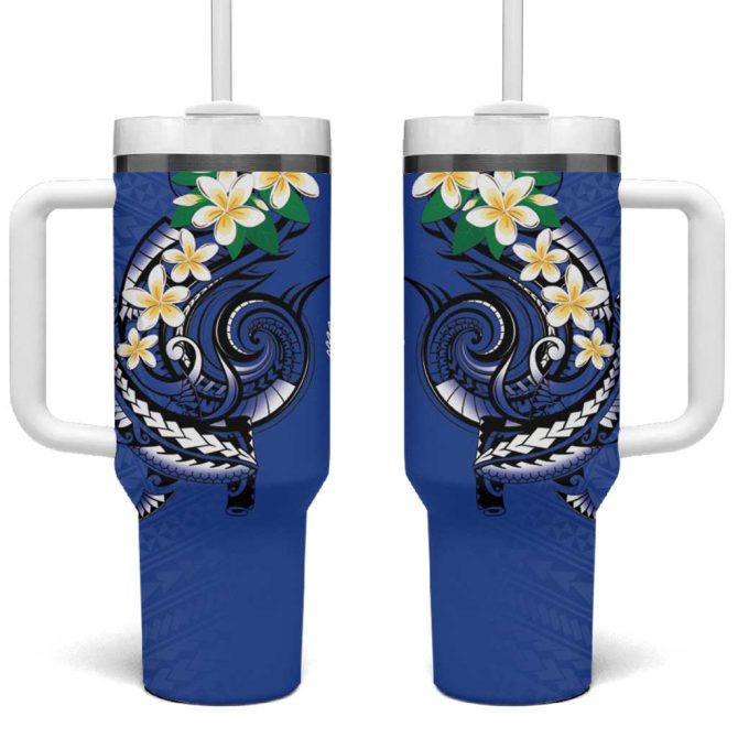Fsm Pohnpei Polynesian Shark Tattoo Custom Stanley Quencher 40Oz Stainless Steel Tumbler With Handle