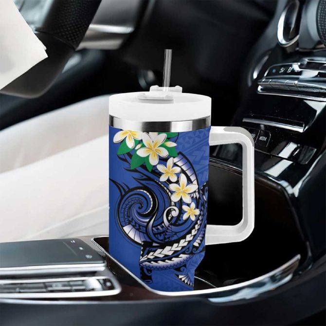 Fsm Pohnpei Polynesian Shark Tattoo Custom Stanley Quencher 40Oz Stainless Steel Tumbler With Handle - Image 8