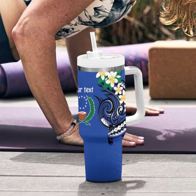 Fsm Pohnpei Polynesian Shark Tattoo Custom Stanley Quencher 40Oz Stainless Steel Tumbler With Handle - Image 6