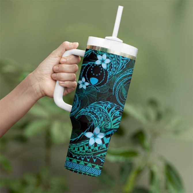 Fsm Pohnpei State Tribal Ocean Custom Stanley Quencher 40Oz Stainless Steel Tumbler With Handle - Image 3