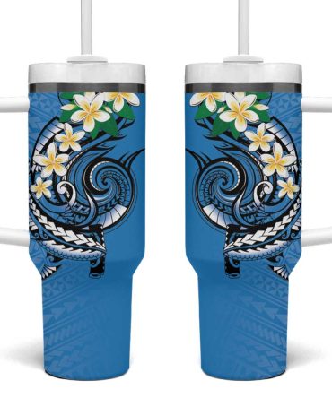 Fsm Yap State Polynesian Shark Tattoo Custom Stanley Quencher 40Oz Stainless Steel Tumbler With Handle