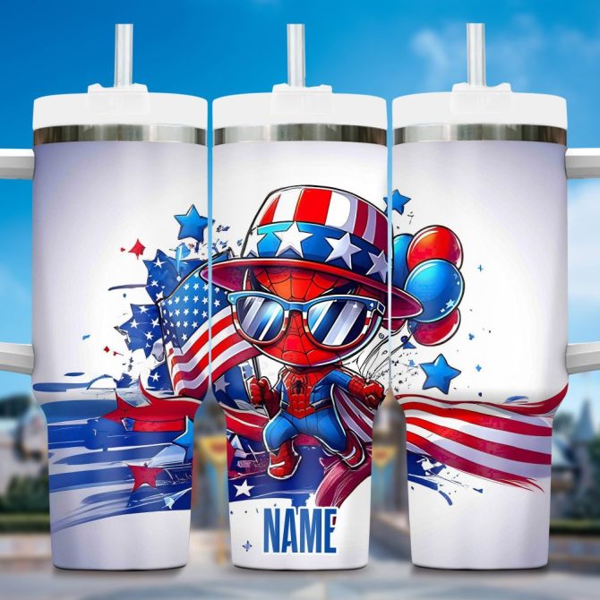 Funny Spiderman Movies Custom Stanley Quencher 40Oz Stainless Steel Tumbler With Handle