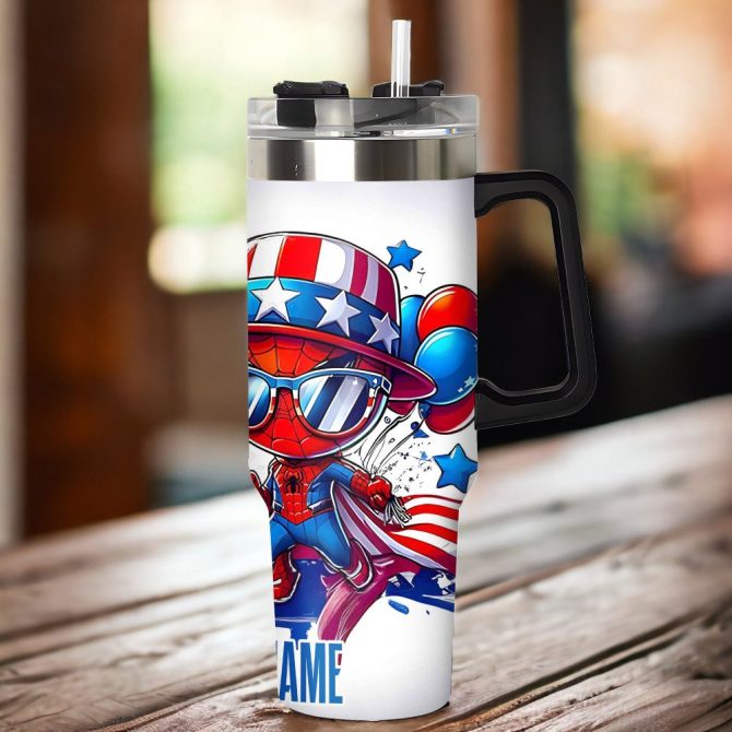 Funny Spiderman Movies Custom Stanley Quencher 40Oz Stainless Steel Tumbler With Handle - Image 3