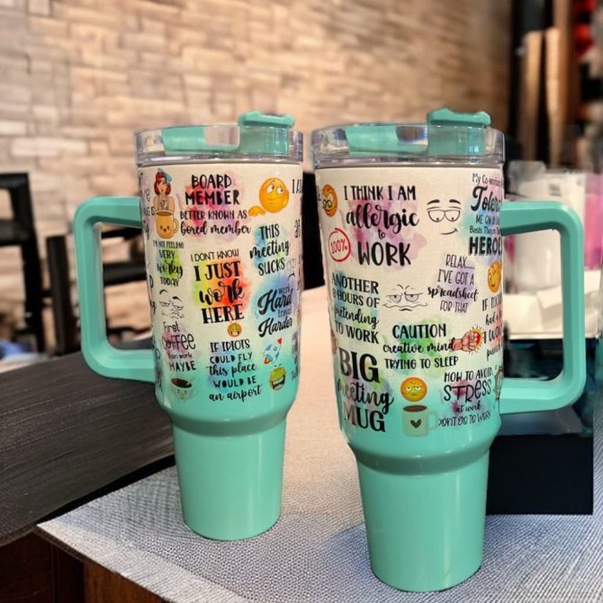 Funny Work Custom Stanley Quencher 40Oz Stainless Steel Tumbler