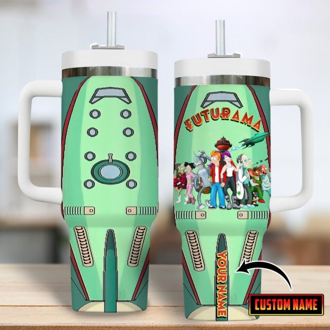 Futurama Tv Series Custom Stanley Quencher 40Oz Stainless Steel Tumbler - Image 2