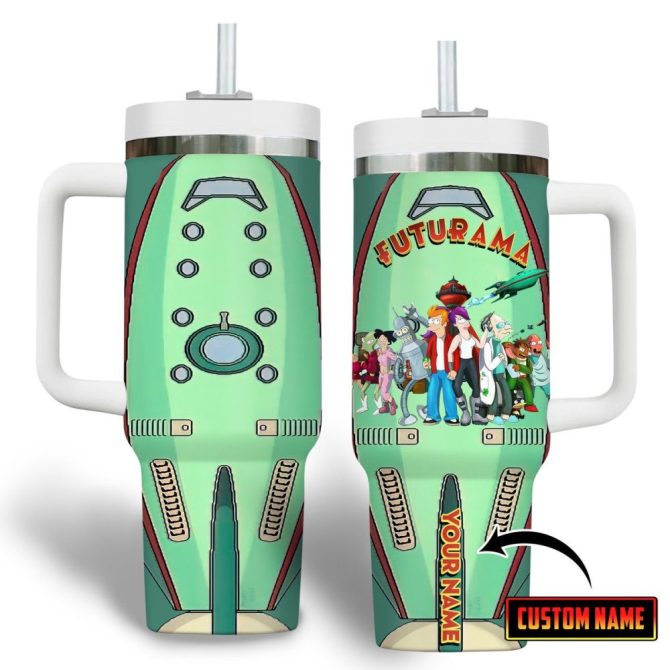 Futurama Tv Series Custom Stanley Quencher 40Oz Stainless Steel Tumbler