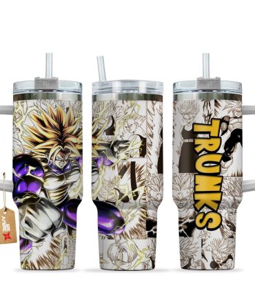 Future Trunks Ultra Super Saiyan Dragon Ball Z Anime Custom Stanley Quencher 40Oz Stainless Steel Tumbler