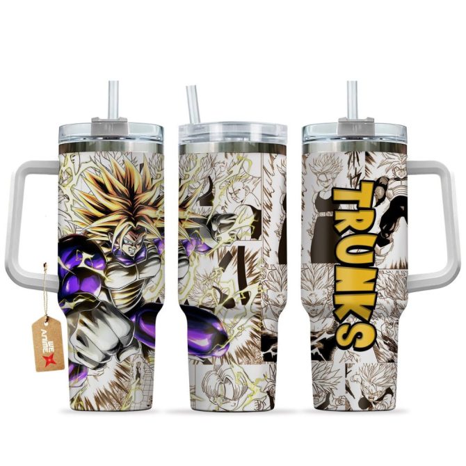 Future Trunks Ultra Super Saiyan Dragon Ball Z Anime Custom Stanley Quencher 40Oz Stainless Steel Tumbler