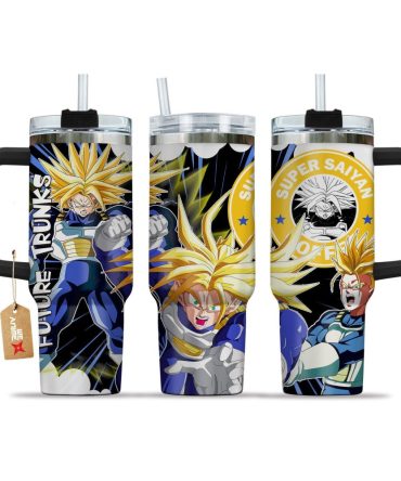Future Trunks Ultra Super Saiyan Dragon Ball Z Anime Custom Stanley Quencher 40Oz Stainless Steel Tumbler